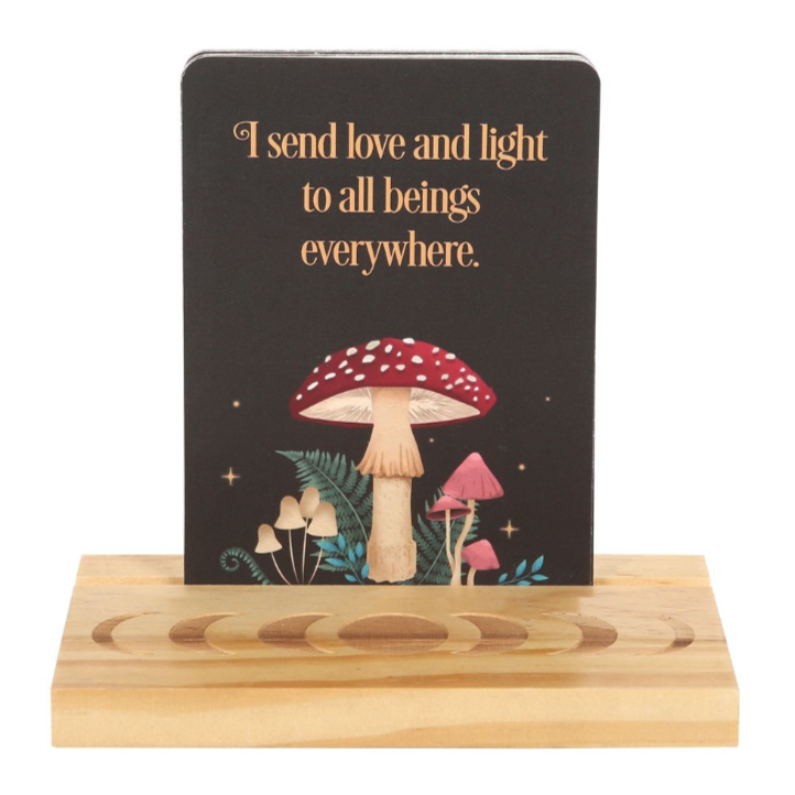 Affirmation Cards With Wooden Stand