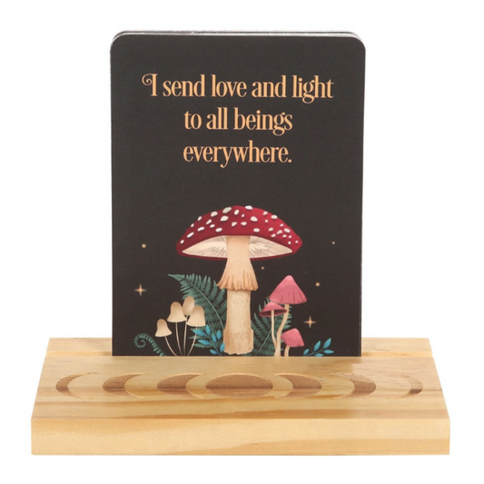 Affirmation Cards With Wooden Stand